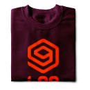 I-99 VERTIC T-Shirt Color: Bordeaux/Orange Size: XL