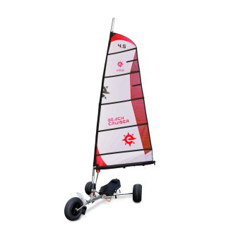 BeachCruiser Segel für Strandsegler 4.5 qm weiß/rot