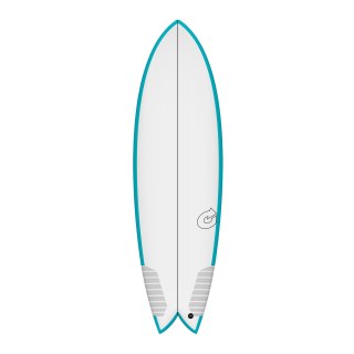 Surfboard TORQ TEC Twin Fish 6.6 Rail Türkis