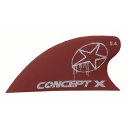 Concept X Kitefins G10 Curve Finne 5,4 cm G10/ red