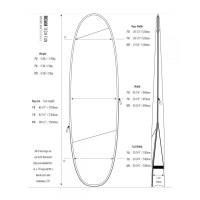 ROAM Boardbag Surfboard Tech Bag Funboard 7.6